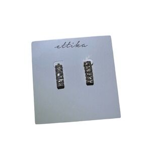 Ettika Gold Hoop Earrings‎ with Cubic Zirconia Crystals Sparkly Glam